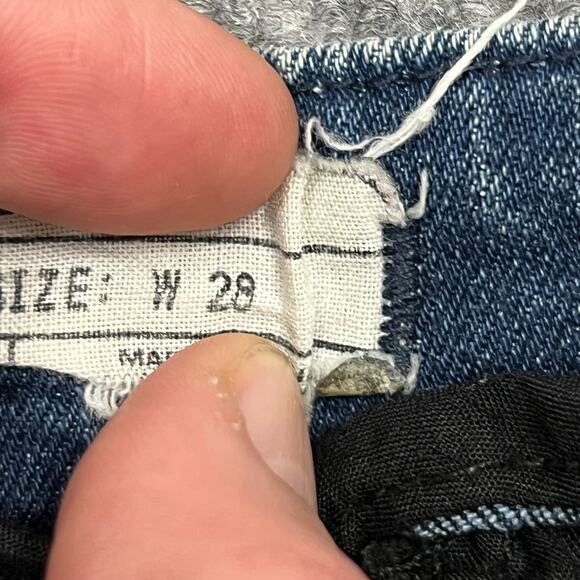 Free People Jeans Womens 28 Blue Denim Stretch Mid Rise Flared Leg Zip Fly - Picture 6 of 12